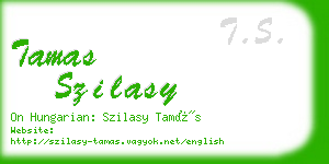 tamas szilasy business card